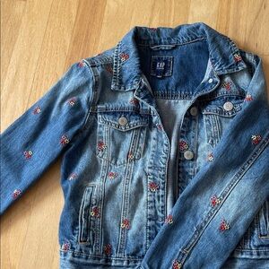 Gap kids all over embroidered Jean jacket